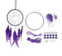PATIKIL Kit de Dream Catcher DIY, Fournitures pour la Fabrication de Dream Catcher à Accrocher au Mur, Kit de Dream Catcher Fait Main pour Débutant Style 3, Violet