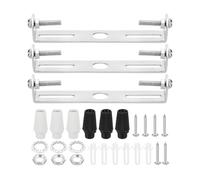 PATIKIL Kit de plaque de plafonnier 95mm, 3 ensembles de supports de fixation pour luminaire, barre transversale en acier mural domestique avec vis, capuchon de 2 couleurs