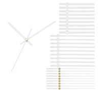 PATIKIL Kit de remplacement d’aiguilles d’horloge - Lot de 10 pièces de mécanisme d’horloge murale en aluminium pour réparation à faire soi-même, blanc