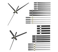 PATIKIL Kit de Remplacement des Aiguilles D'Horloge, 10 Ensembles de Kits des Aiguilles D'Horloge Mécanisme de Mouvement Aiguilles en Aluminium Pièces, Noir, A11/A12