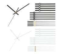 PATIKIL Kit de Remplacement des Aiguilles D'Horloge, 10 Ensembles de Kits des Aiguilles D'Horloge Mécanisme de Mouvement Pièces D'Aiguilles en Aluminium, Noir, Blanc, A06/A07