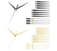 PATIKIL Kit de Remplacement des Aiguilles D'Horloge, 10 Ensembles de Kits des Aiguilles D'Horloge Mécanisme de Mouvement Pièces D'Aiguilles D'Horloge en Aluminium, Noir, Or, A01/A02