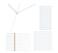 PATIKIL Kit de Remplacement des Aiguilles D'Horloge, 14 Ensembles de Kits de Remplacement des Aiguilles D'Horloge Mécanisme de Mouvement Aiguilles en Aluminium Pièces, Blanc, Style 1