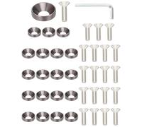 PATIKIL Kit de Rondelle Fraisée M6 Finition, 40 Ensemble en Alliage d'Aluminium pour Vis à Tête Plate pour Accessoires Mécaniques et Modèles DIY, Gris