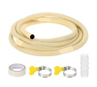 PATIKIL Kit de tuyau de vidange universel pour climatiseur de 2,5 m avec connecteur droit pour extension de tuyau de vidange, mini pompes à chaleur sans conduit AC, drainage AC, rallonge CVC, jaune