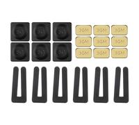 PATIKIL Kit d'Équilibrage de Pales de Ventilateur de Plafond, 6 Ensembles Comprenant 6Pcs Clips d'Équilibrage en Plastique et 4Pcs Poids de 5G et 6Pcs Poids de 3G, Ton Doré/Noir