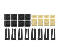 PATIKIL Kit d'Équilibrage de Pales de Ventilateur de Plafond, 8 Ensembles Comprenant 8Pcs Clips d'Équilibrage en Plastique et 8Pcs Poids de 5G et 12Pcs Poids de 3G, Ton Doré/Noir