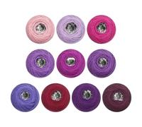 PATIKIL Kit fils crochet taille 8 875 yards coton 10g série violette | Dentelle douce, fil pour machine à coudre, pelotes, pour crochet, frivolité, tricot à la main, broderie, couture, bricolage