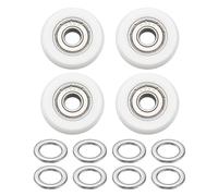 PATIKIL Kit Poulie GuiÀ Roulement À Billes 6x24x6mm, 4Pcs Roue Nylon Avec Double Joint Métallique Et 8Pcs Meubles Porte, Blanc