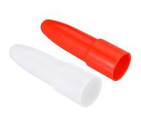 PATIKIL Lampe Poche Signal Baguette, 2 Pcs PC Plastique Portable Diffuseur Trafic Baguette Couverture Bouchon pour Adoucir Lumière Électrique Torche LED Extérieur Camping, Blanc Rouge