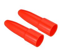 PATIKIL Lampe Poche Signal Baguette, 2 Pcs PC Plastique Portable Diffuseur Trafic Baguette Couverture Bouchon pour Adoucir Lumière Électrique Torche LED Extérieur Camping, Rouge