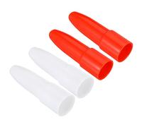 PATIKIL Lampe Poche Signal Baguette, 4 Pcs PC Plastique Portable Diffuseur Trafic Baguette Couverture Bouchon pour Adoucir Lumière Électrique Torche LED Extérieur Camping, Blanc Rouge