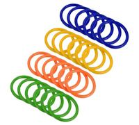 PATIKIL Lancer Anneaux 6cmID 24pcs Plastique Bleu/Vert/Orange/Jaune