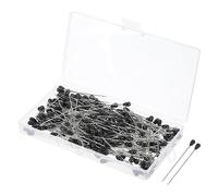 PATIKIL Larme Perle Tête Épingles, 300 pcs Corsage Épingles 1.8" Couture Droit Épingle pour Tissu, Décoratif, Bijoux DIY, Couture, Noir