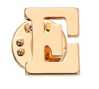 PATIKIL Letter Lapel Pins, Initial Alphabet Collar Pins Letter Brooch Pins Pour Women Men Shirt Dress Suits Coat Collar, Gold Tone, Letter E