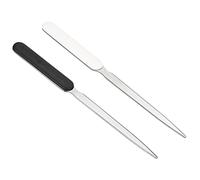 PATIKIL Lettre Ouvreur, 2 pcs Inox Acier Enveloppe Découpeuse Couteau Léger Poignée Mail Ouvre Couteau pour Mail, Lettre, Boîte Ouvert (Noir, Blanc)