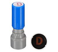 PATIKIL Lettre Timbres Auto-encrage, Caractère D Plastique Petit Alphabet Timbres Initial Timbre Mini Tampon Ensemble pour Classe Scrapbooking Art, Bleu Coquille