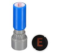 PATIKIL Lettre Timbres Auto-encrage, Caractère E Plastique Petit Alphabet Timbres Initial Timbre Mini Tampon Ensemble pour Classe Scrapbooking Art, Bleu Coquille