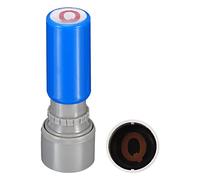 PATIKIL Lettre Timbres Auto-encrage, Caractère Q Plastique Petit Alphabet Timbres Initial Timbre Mini Tampon Ensemble pour Classe Scrapbooking Art, Bleu Coquille