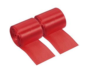 PATIKIL Ligne Arrivée Satin Ruban 5cm 10m/32.8ft 2Pcs Polyester Tissu Ruban Adhésif pour Externe Athlétisme Sprint Courant Race Sport Rouge