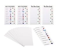 PATIKIL Liste Vérification Tableau Ensemble, 4 pcs Plastic Tâche Diagramme À Faire List Quotidien Routine Emploi Temps Mémo Calendrier avec Cartonné pour Maison Voyage Ma Tâche, Blanc