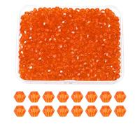PATIKIL Lot De 1 000 Perles BicôNes En Verre à Facettes De 4 Mm Avec BoîTe Pour La Fabrication De Bijoux, Bracelets, Colliers, Boucles Doreilles, Attrap