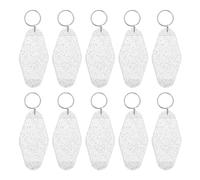 PATIKIL Lot de 10 Porte-Clés Vintage pour Motel Transparent Blanc