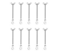 PATIKIL Lot de 10 vis papillon M5-0,8 x 50 mm en acier inoxydable 304 - Vis à main pour matériel électronique - Argenté