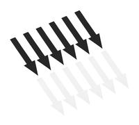 PATIKIL Lot de 12 Autocollant Flèche Directionnelle PVC Noir/Blanc. | Adhésif Amovible, Imperméable, Décalcomanie Murale, Marquage au Sol, Panneau d'Instruction