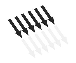 PATIKIL Lot de 12 Autocollant Flèche Directionnelle PVC Noir/Blanc. | Adhésif Amovible, Imperméable, Décalcomanie Murale, Marquage au Sol, Panneau d'Instruction