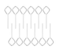 PATIKIL Lot De 12 Clé Hexagonale Standard 1/8" Clés Porte Clés Argenté | En Acier Solide Avec Boucle Complète En Forme De Losange Pour Barre Antipanique, Dispositifs À Barre