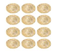 PATIKIL Lot de 12 mini chapeaux de paille de 4,3 cm à tricoter, chapeaux de paille miniatures pour maison de poupée, mini cow-boy, jolis bonnets tissés pour bricolage, artisanat, costume, décoration