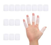 PATIKIL Lot de 14 protège-doigts en gel de 6,1 x 2,5 cm en silicone pour protéger les doigts contre les fissures, blanc