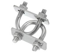 PATIKIL Lot de 2 boulons en U ronds M6 x 18 mm en acier inoxydable 304 avec rondelle de plaque d'écrou pour bateau, remorque, camping, bateau à voile