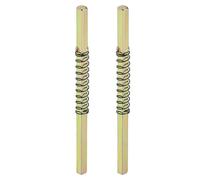 PATIKIL Lot de 2 boutons de porte carrés de rechange en acier au carbone avec ressort de limitation pour la plupart des boutons de porte de type mortaise, doré 110 x 5 mm
