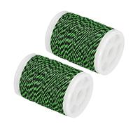 PATIKIL Lot de 2 fils de service pour arc de tir à l'arc, 110 m, 0,8 cm de diamètre, pour attacher un arc recourbé - Vert