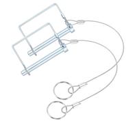 PATIKIL Lot de 2 goupilles de coupleur de remorque, 8 mm x 85 mm, goupille de verrouillage à tige carrée avec cordon d'oreille, anneau de libération rapide, anneau de fixation de fil rond pour