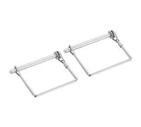 PATIKIL Lot de 2 goupilles de verrouillage à tige carrée en acier inoxydable 304, 6 mm x 70 mm, coupleur de remorque carré pour wagons agricoles, attelages de pelouse, jardin, argenté