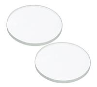 PATIKIL Lot de 2 lentilles en verre pour lampe de poche de 0,83 x 0,06 mm de diamètre, verre à bord poli pour source de lumière LED, transparent
