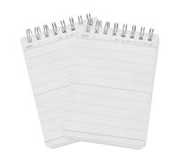 PATIKIL Lot de 2 mini blocs-notes à spirales, 10,2 x 7,6 cm, 80 pages lignées, petits blocs-notes perforés, style bureau pour planification de travail, planification de notes, blanc