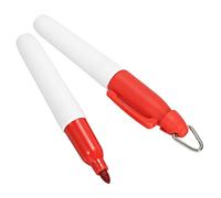 PATIKIL Lot de 2 Mini Marqueurs Permanents avec Clip Porte-Clés Rouge