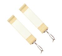 PATIKIL Lot de 2 mini rouleaux de papier Xuan de 38,1 x 10,2 cm, papier vierge à suspendre pour calligraphie chinoise, peinture artistique, décoration d'intérieur, couleur papier de jute