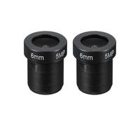 PATIKIL Lot de 2 objectifs de caméra de vidéosurveillance, F2.0 FPV de 6 mm, objectif grand angle de 70 °, diamètre fileté M12 pour caméra IP panoramique