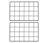 PATIKIL Lot de 2 Panneau en Grille Métallique 12x8 pour Salon Chambre Noir