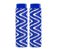 PATIKIL Lot de 2 Repose-Pieds antidérapants en Alliage d'aluminium Bleus | pour vélo, compatibles avec les axes de 3/8 pouces, avec bande pour BMX VTT dirt bike acrobaties arrière