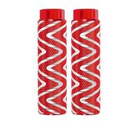 PATIKIL Lot de 2 Repose-Pieds antidérapants en Alliage d'aluminium Rouges | pour vélo, compatibles avec les axes de 3/8 pouces, avec bande, pour BMX VTT dirt bike cascades