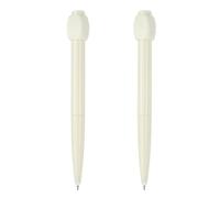 PATIKIL Lot de 2 stylos à bille amusants à encre gel noire de 0,5 mm pour répondre aux questions, choisissez ABCD Rotation décompression pour cadeau à vos amis, blanc