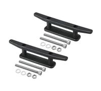 PATIKIL Lot de 2 Taquets de Quai de Bateau en Nylon de 6,5 Pouces pour Kayak, Petit Taquet de Cravate en Corde avec Vis pour Bateaux de Pont Marin, Canoës, Kayaks, Noir
