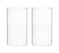 PATIKIL Lot de 2 Vases Cylindriques en Verre, 3,1" de Hauteur et 2,6" de Diamètre, Vase à Fleurs et Bougeoir Flottant pour la Décoration Intérieure et Centres de Table de Mariage (7 oz)