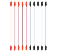 PATIKIL Lot de 20 connecteurs de circuit d'interconnexion - 400 mm - Kit de base pour débutant - Pour laboratoire de physique, connexion électrique, pince crocodile, bleu/rouge